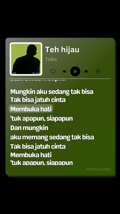 Lagu "Teh Hijau" Milik Tulus Ramai Berseliweran di Media Sosial